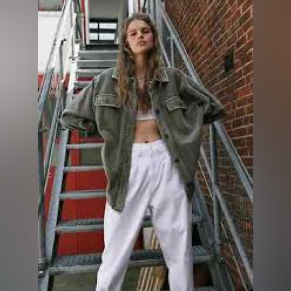 Free People Oversized Ruby Jacket | Dirty Olive | Large - Picture 1 of 16
